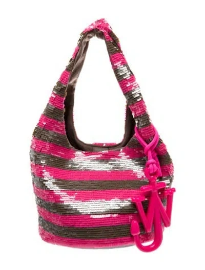 Pre-owned Jw Anderson Sequins Shoulder Bag In Pink