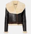 Jw Anderson J. W. Anderson Leather Aviator Jacket In Black