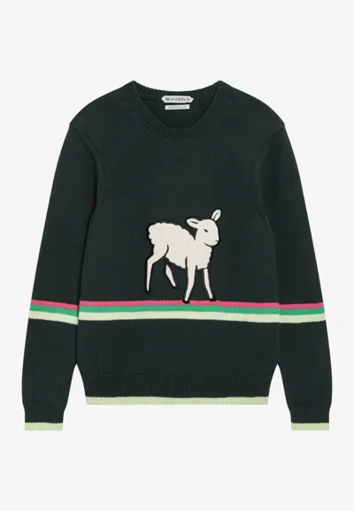 Jw Anderson Sheep Embroidered Sweater In Multi