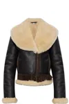Jw Anderson Sheepskin Coat With Pockets In Black