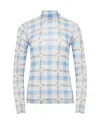 Jw Anderson J. W. Anderson Fitted Turtleneck With All-over Logo Print In Blue