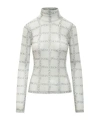Jw Anderson Sheer Long Sleeve Turtleneck Top In White