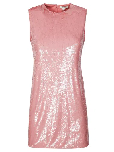 JW ANDERSON SHIMMERING SLEEVELESS MINI SHIFT DRESS