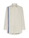 Jw Anderson Striped Cotton And Linen Shirt In Beige