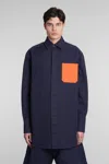 JW ANDERSON SHIRT IN BLUE COTTON
