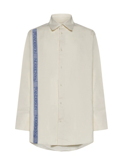 Jw Anderson Logo-detail Shirt In Beige