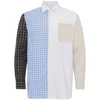 Jw Anderson Patchwork Shirt In Blue