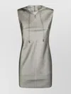Jw Anderson Short Dress With Hood And Drawstring