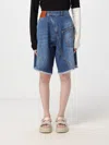 Jw Anderson Blue Twisted Workwear Denim Shorts In Blue