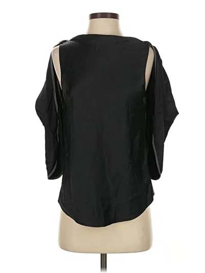 Pre-owned Jw Anderson Short Sleeve Blouse In Black