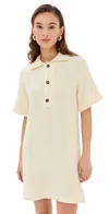 Jw Anderson Strickkleid Mit Logo-schild In Pale Yellow