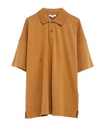 Jw Anderson Short Sleeve Polo Shirt In Brown