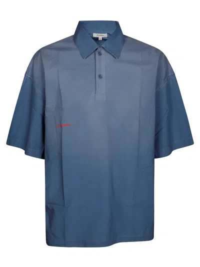 Jw Anderson Short Sleeve Polo Shirt In Light Blue