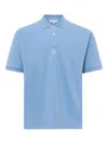 Jw Anderson Short-sleeve Polo Shirt With Logo In Blue
