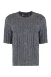 Jw Anderson Short Sleeve Sweater In Gray
