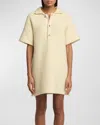 Jw Anderson Strickkleid Mit Logo-schild In Pale Yellow