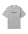 Jw Anderson Gray Flocked Logo T-shirt In Gray
