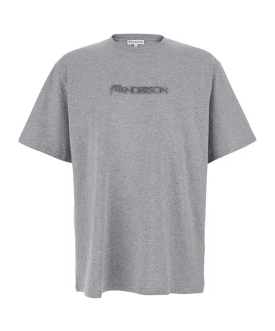 JW ANDERSON FLOCKED-LOGO T-SHIRT