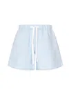 Jw Anderson Wide Leg Drawstring Shorts In Light Blue