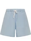 Jw Anderson Printed Drawstring Shorts In Blue
