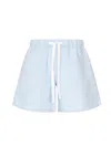 Jw Anderson Printed Drawstring Shorts In Blue