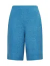 Jw Anderson Basketball-style Light Blue Knit Shorts<br/> In Blue