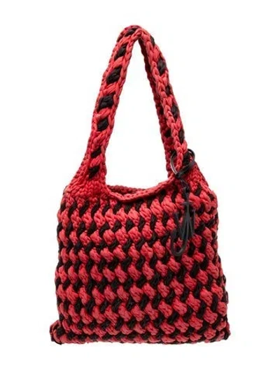 Pre-owned Jw Anderson Shoulder Bag In Black/red