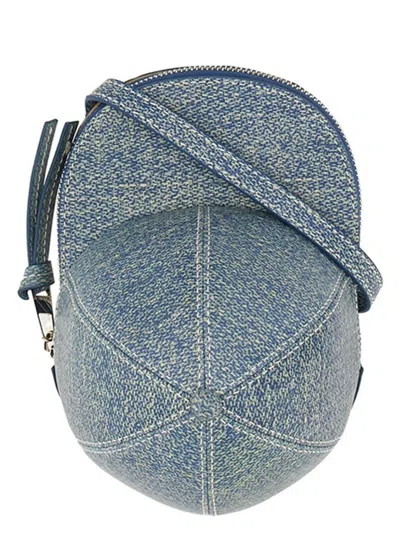 Jw Anderson Shoulder Bag Cap In Denim