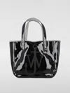 Jw Anderson Rectangular Glossy Top Handles Tote Bag In Black