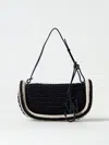 Jw Anderson Midnight Blue Raffia Bumper-15 Shoulder Bag In Blue