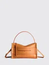 Jw Anderson Loafer Leather Shoulder Bag With Detachable Strap In Brown