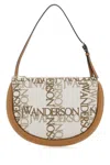 Jw Anderson Embroidered Fabric Bumper Moon Shoulder Bag In 104