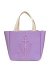 Jw Anderson Top Handles Rectangular Tote Bag In Purple