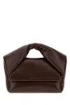 Jw Anderson Chocolate Nappa Leather Medium Twister Handbag In Brown