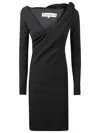 Jw Anderson Abito In Misto Poliestere Stretch Nero Donna In Black