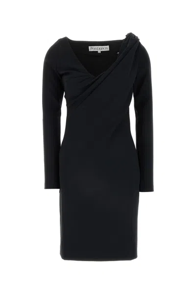 JW ANDERSON ABITO IN MISTO POLIESTERE STRETCH NERO DONNA