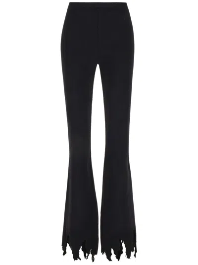 JW ANDERSON SHREDDED-HEM FLARED TROUSERS
