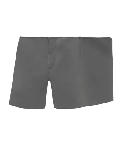 Jw Anderson Side-panel Cotton Shorts In Gray