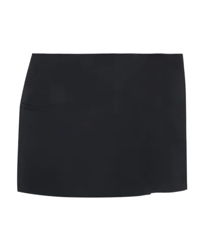 Jw Anderson Side-panel Mid-rise Miniskirt In Black