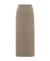 Jw Anderson Beige Tube Midi Skirt In Gray