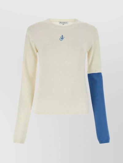 Jw Anderson Ivory Silk Blend Sweater In White
