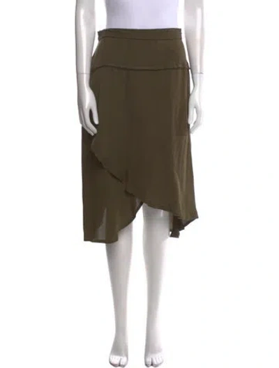 Pre-owned Jw Anderson Silk Knee-length Skirt In Green