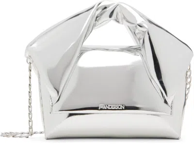 JW ANDERSON SILVER SMALL TWISTER BAG