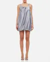 Jw Anderson Twisted Metallic-finish Minidress In Silver