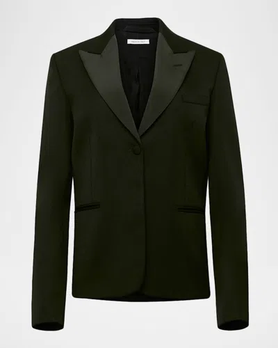 Jw Anderson Single-breasted Tuxedo Jacket In Green