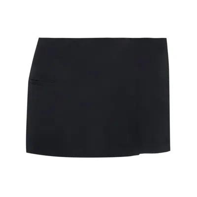 Jw Anderson Side-panel Mid-rise Miniskirt In Black