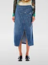 Jw Anderson Jwanchor Twisted Midi Skirt In Blau