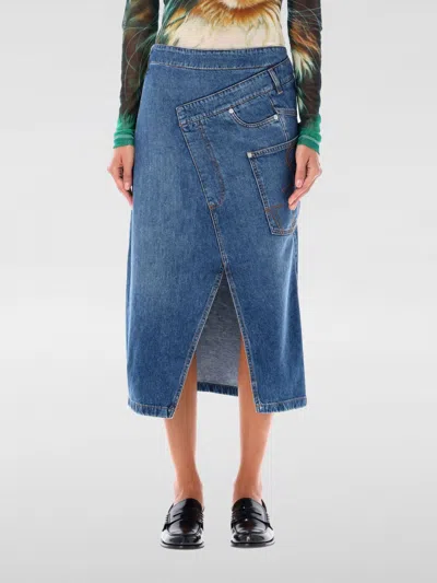 JW ANDERSON SKIRT JW ANDERSON WOMAN COLOR BLUE,F82201009