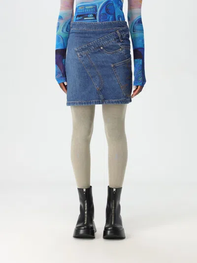 JW ANDERSON SKIRT JW ANDERSON WOMAN COLOR GNAWED BLUE,F91531011