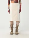 Jw Anderson J. W. Anderson Layered Midi Skirt With Unique Split Detail In Neutral